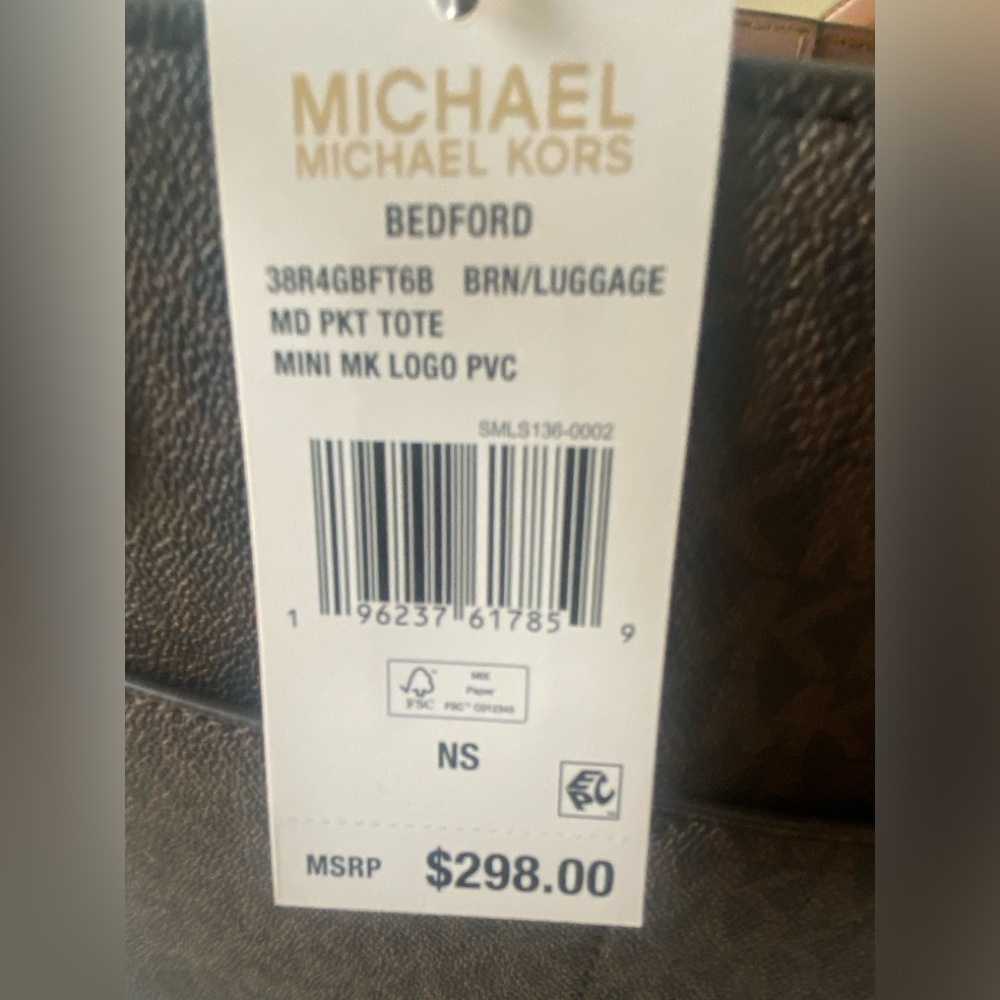 Michael Kors Bedford Medium PKT tote mini MK logo - Picture 7 of 12
